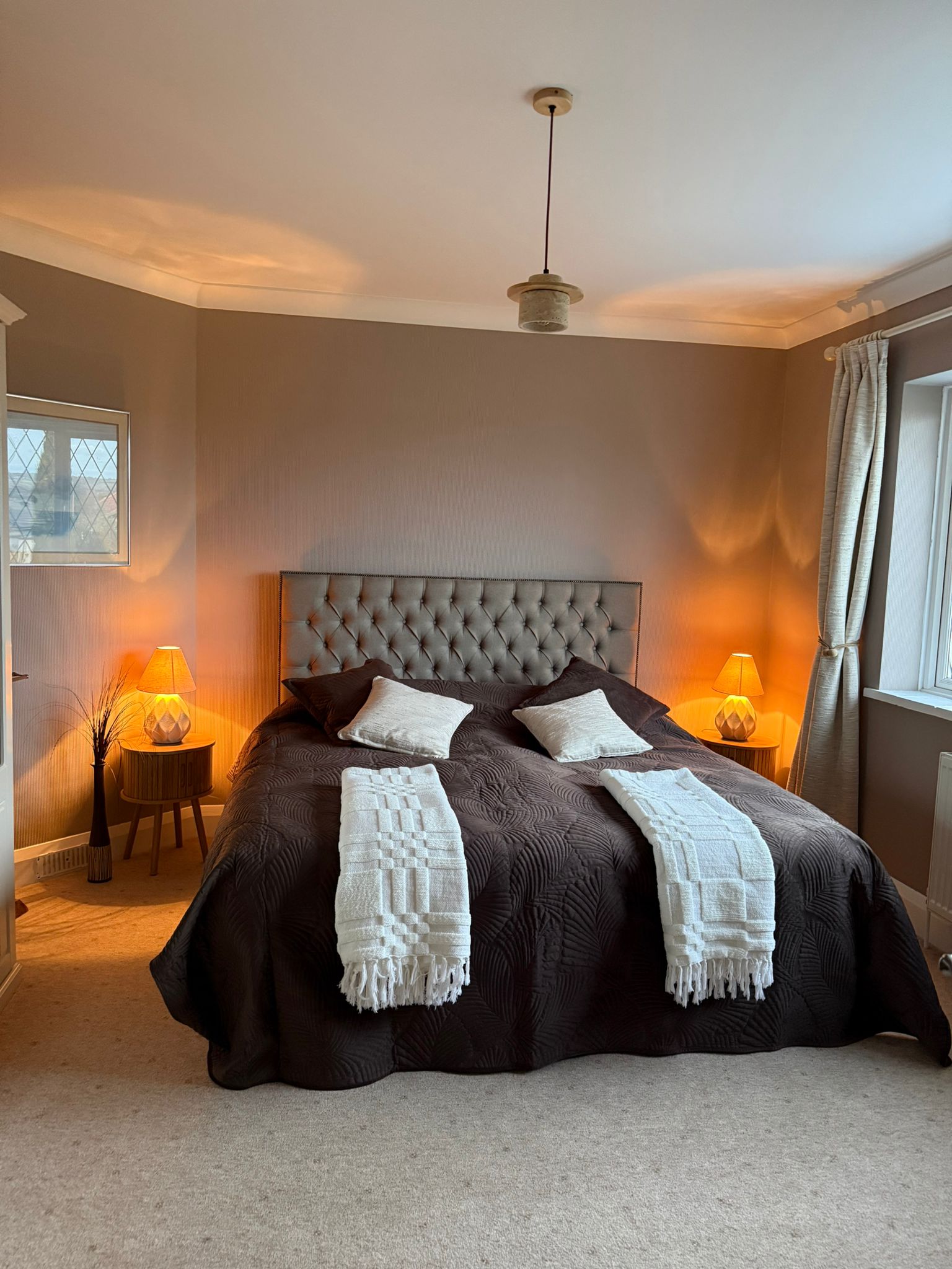 Bright and open living area of The Zen Garden.